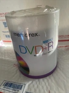 Memorex DVD+R 100 Pack 16X 4.7Gb 120 minutes NEW Sealed Package Recordable DVDs - Picture 1 of 3