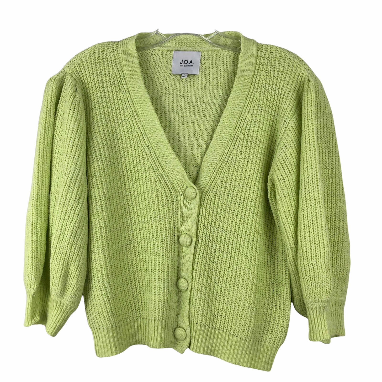 JOA Womens Sweater L Short Sleeve V 