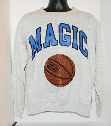 Vintage Nutmeg Mills Orlando Magic Heather Gray Sweatshirt L Large Basketball Cover