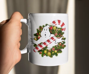 Ghostbusters Christmas Mug Fun Christmas Coffee Mug Christmas mug secret Santa - Picture 1 of 2