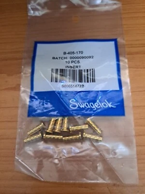 Swagelok B-405-170   Brass Tube inserts 1/4"  pk of 10 - Image 1 of 3