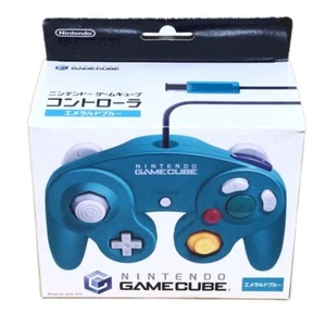 Gamecube Official Controller Pad Emerald Blue Boxed Nintendo Japan Very Good - Picture 1 of 8