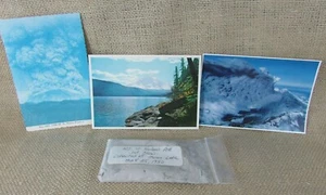 Mount St. Helens Ash Collected Moses Lake, WA, PRIMER golpe, más tres postales - Imagen 1 de 8