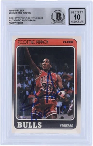 Autographed Scottie Pippen Bulls Basketball Card Item#12611070 COA - Picture 1 of 2