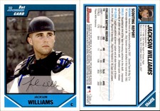 Jackson Williams Signed 2007 Bowman#BDPP65 Card San Francisco Giants Auto