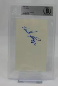 Wade Boggs Signed 3x5 Index Card Beckett Encapsulated Red Sox Yankees Rays - Picture 1 of 2