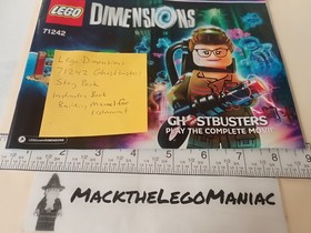 Lego Dimensions Ghostbusters 71242 Story Pack Instruction Restaurant Manual Only