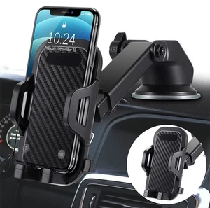 Car Phone Holder Universal Mount Mobile iPhone Air Vent or Windscreen Dashboard - Picture 1 of 6