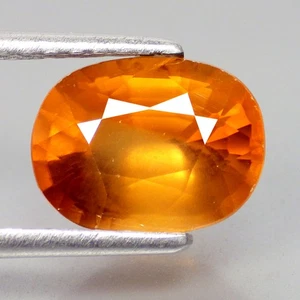 5.33 Ct Flashing Oval Cut (10 x 8 mm) AAA 100% Natural Yellowish Orange Zircon - Bild 1 von 7
