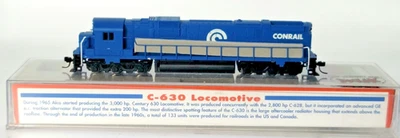 CB53: Scarce Atlas N Scale C-630 Locomotive Conrail Unnumbered Model 54225  LN - Image 1 of 3