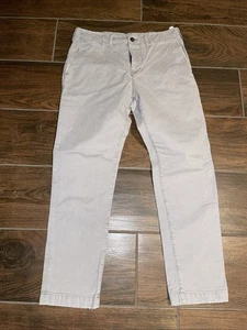 American Eagle Flex Men's Size 30x30 Gray Green Chino Pants Slim Cotton Stretch - Picture 1 of 9