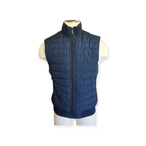Perry Ellis Quilted Vest Blue Lightweight M Puffer Jacket Water-Resistant - Picture 1 of 6
