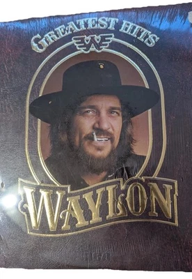 Waylon Jennings GREATEST HITS 1979 gold embossed M- vinyl LP+bonus CD TESTED - Image 1 of 4