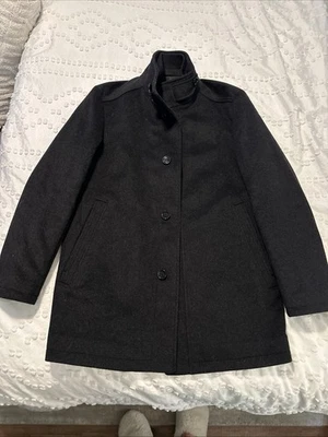 Hugo Boss Black Wool Cashmere Full Zip Overcoat Mens Size  42R - Image 1 of 4