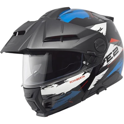 Motorrad Klapp Helm 57 (M) - Schuberth E2 Trail - blau-weiß-schwarz - Bild 1 von 4