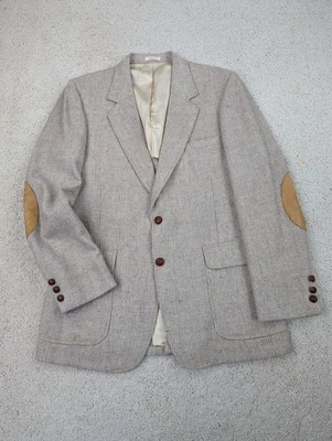 Abrigo Deportivo Para Hombres 42L Lana Tostada Tweed Blazer Traje Chaqueta De Colección Hecho en EE. UU. Almohadillas Foto 1 de 4