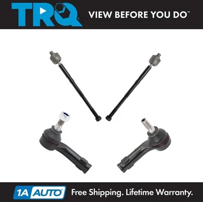 TRQ Inner and Outer Tie Rod Set For 2011-2019 Ford Fiesta - Image 1 of 4