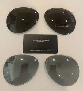 PORSCHE DESIGN P8478 2 Paar Ersatzgläser. Braun und Hellgrau 69 mm. - Bild 1 von 5
