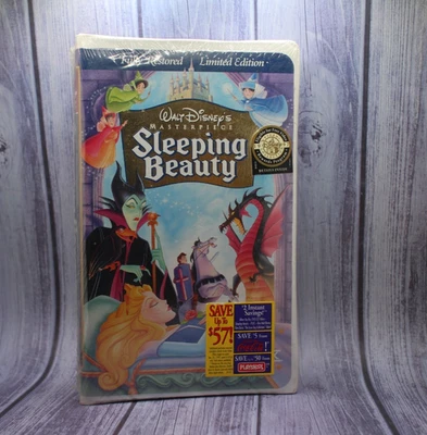New RARE Disney SLEEPING BEAUTY Sealed VHS Tape Masterpiece Edition Classic - Image 1 of 4