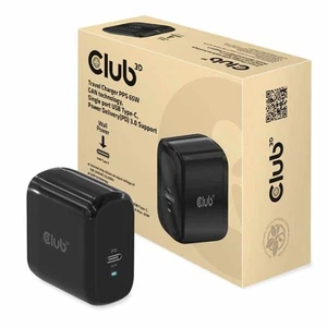 Club3D Travel Charger PPS 65W GAN Single Port USB-C and Power Delivery 3.0 - Photo 1 sur 4