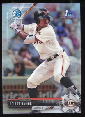 Heliot Ramos 2017 Bowman Chrome Refractor #BDC-12 1st Rookie RC Giants (B) - Image 1 of 2
