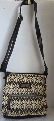 Relic Women's Black, Cream, Gray & Yellow Canvas & Faux Leather Crossbody Bag - Image 1 of 4