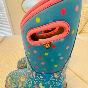 Bogs Kids' Colorful Polka Dot Rain snow Boots 11 - Picture 1 of 5