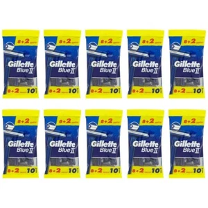 100pz Gillette Blue 2 rasoio manuale monouso due lame lametta rasa uomo barba - Foto 1 di 3