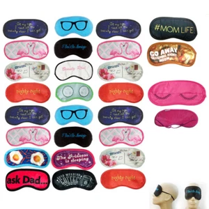 24 Pc Travel Eye Mask Shade Silk Embroidered Blindfold Cover Sleep Rest - Picture 1 of 1