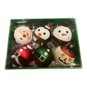 Holiday 6-Piece Shatter Resistant 4" Ornaments - Picture 1 of 3