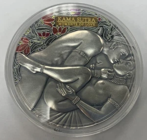 2022 Kama Sutra IV Moments of Love 3 Unzen antikes Finish Silbermünze Kamerun - Bild 1 von 7