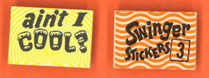 SWINGER STICKERS 3 MINI BOOK Psychedelic Cover VENDING Gumball Prize Charm Tiny - Picture 1 of 9