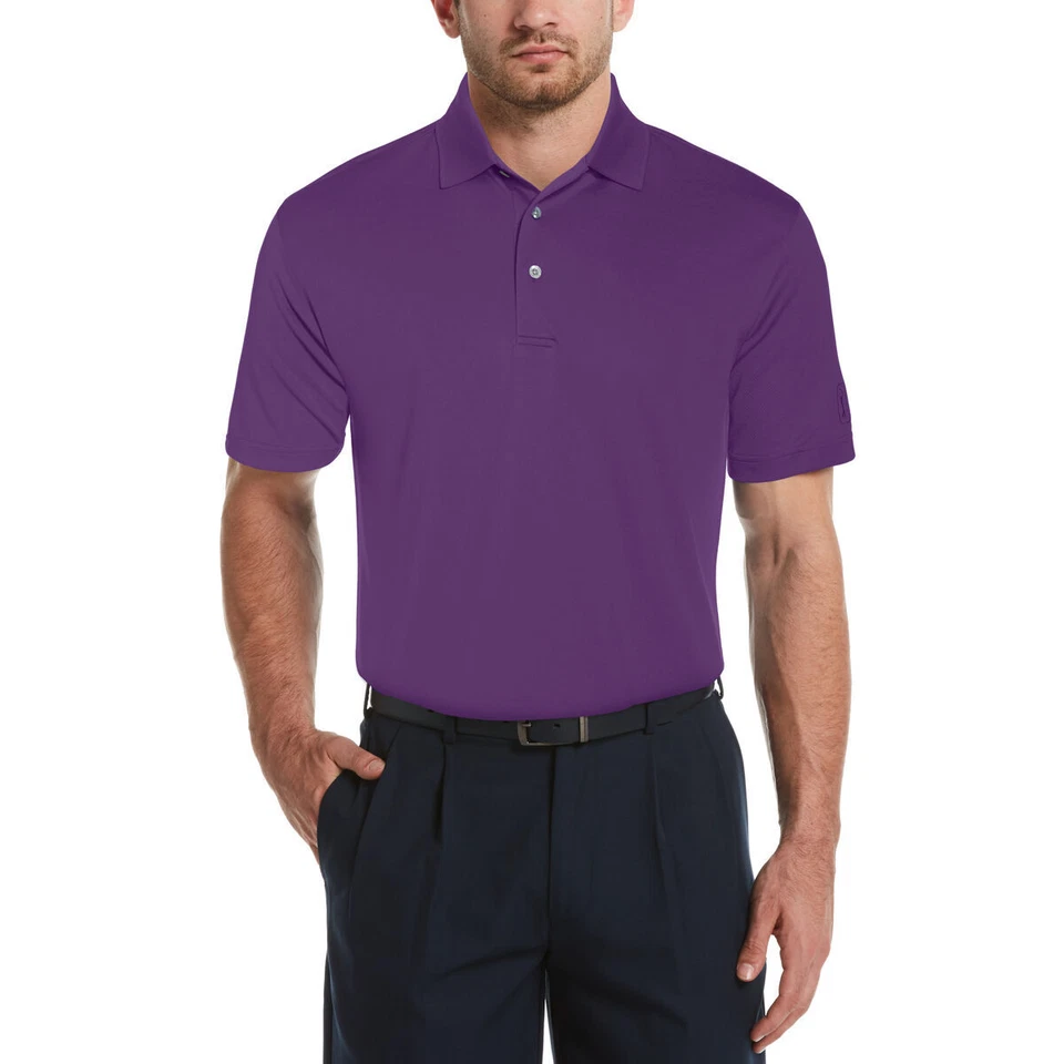 PGA Tour Mens Active Polo Shirt Purple Size Small S Airflux Golf #140