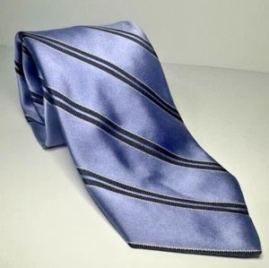 HART SCHAFFNER MARX- Mens' 100% Silk NECK TIE-Stripe Pattern- Made in USA Blue - Picture 1 of 9