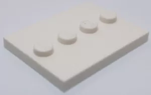 Lego 2x Azulejo Blanco Modificado 3 x 4 con 4 Tachuelas en el Centro - Imagen 1 de 1