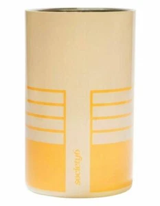 Society6 Stainless Steel Wine Bottle Chiller Cream With Peach Stripes New - Picture 1 of 3