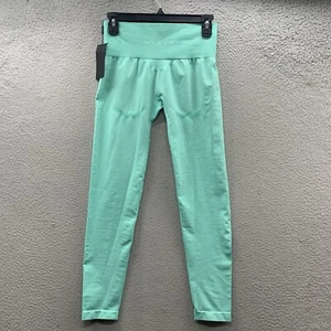 NVGTN Performance Seamless Leggings Size M Aqua Blue Training Gym Athletic NWT - Picture 1 of 9