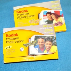 Kodak 4x6 Inkjet Premium Bilderpapier 100 Blatt Hochglanz, Satinblätter Posten - Bild 1 von 2