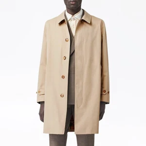 BURBERRY 80190471 PIMLICO (Camden) Heritage Car Coat Twill Gabardine Honey 54-44 - Picture 1 of 13
