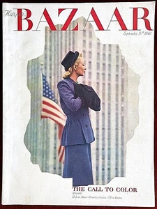 Harper's Bazaar Magazine ~ September 15, 1940 ~ Louise Dahl-Wolfe Joan Bennett - Foto 1 di 12