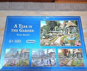 GIBSON PUZZLE 4 X 500 PEZZI UN ANNO IN GIARDINO NUOVO - Foto 1 di 17