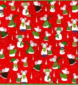 PAPIERTÜCHER WEIHNACHTEN DER MÄUSE GOLD. PAPIERSERVIETTEN WEIHNACHTEN MÄUSE WEIHNACHTSMAUS - Bild 1 von 1