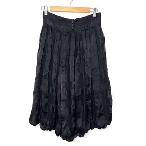 Vintage Y2K YSL Yves Saint Laurent Silk Bubble Long Short - Black 38 - Picture 1 of 10