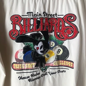 Disney Parks Short Sleeve Main Street Billiards L Button Front Shirt, RN#129855 - Picture 1 of 11