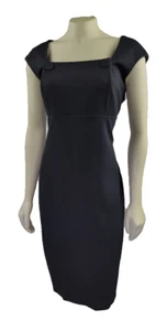 Calvin Klein Black Ponte women's stretch sheath Dress Sz 10 - Picture 1 of 6