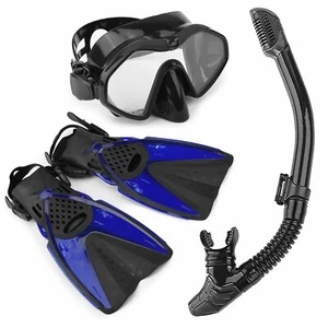 Arkmiido Snorkel Set Full Dry Impact Resistant Temp Glass Snorkel 4.5-8.5 S/M - Picture 1 of 5