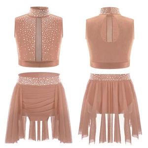 Niños Niñas Traje de Baile Ballet Top Corto con Falda Vestido de Jazz Equipo Show Disfraz - Imagen 1 de 27