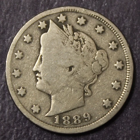 1889 Liberty Nickel Choice VG............Lot 9819 Cover