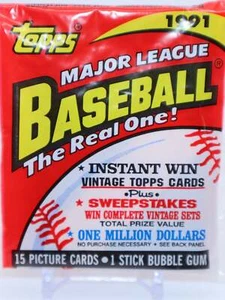 Paquete de violonchelo de béisbol Topps 1991 - Imagen 1 de 2