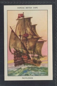 MAYFLOWER, 1620 - Famous Ships - 70 + year old UK Tobacco Card # 4 - Picture 1 of 2